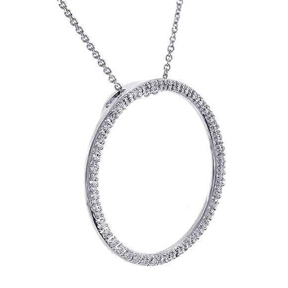 0.45 Carat Diamond Sparkling Eternity Pendant - Picture 2 of 10